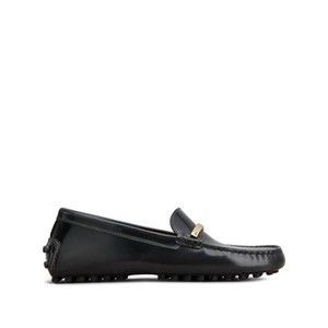 Tods Polished Black Leather Loafers - NWT